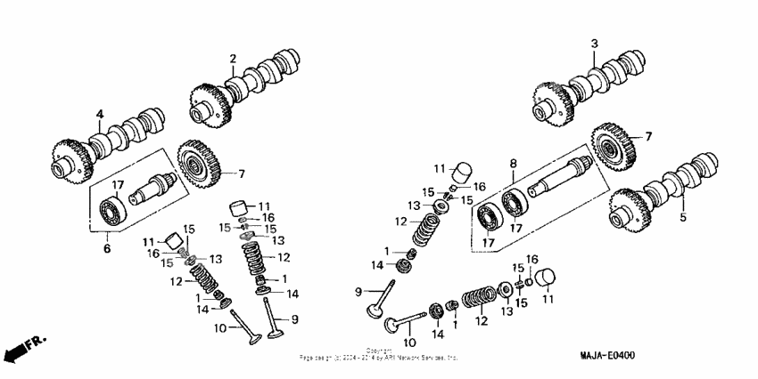 Camshaft + valve