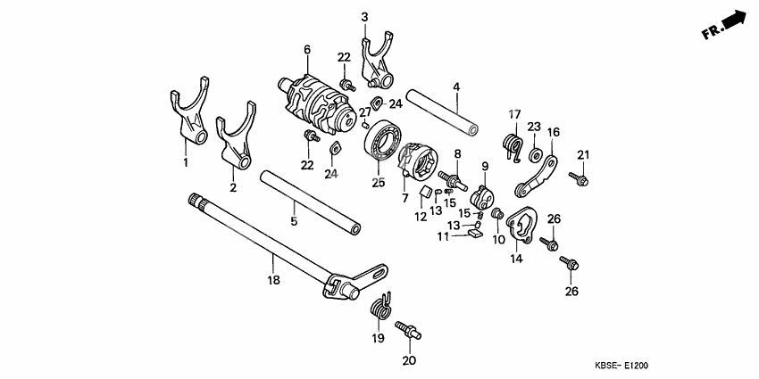 Shift drum/shift fork