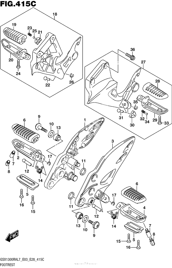 Подножки (Gsx1300Ral7 E33)