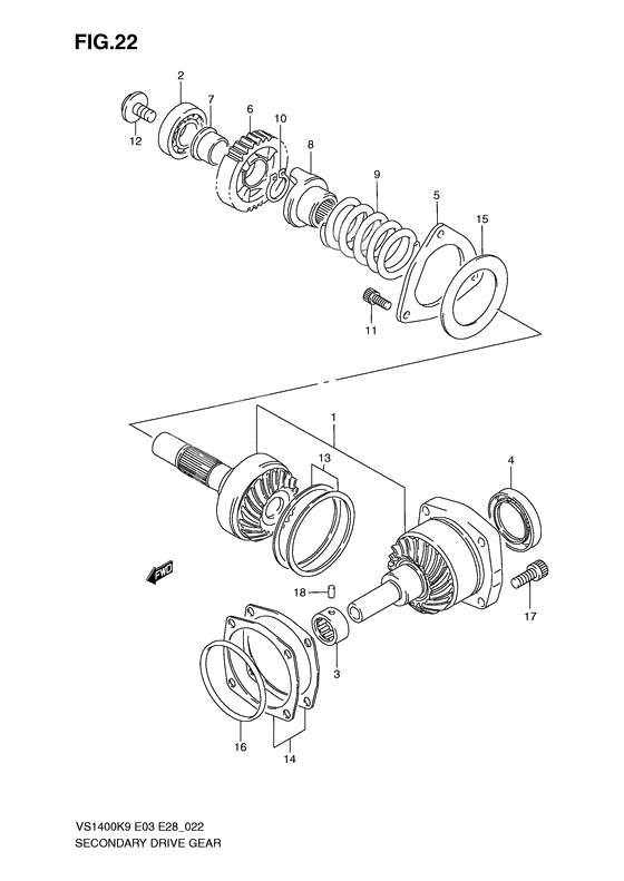 Secondary drive gear