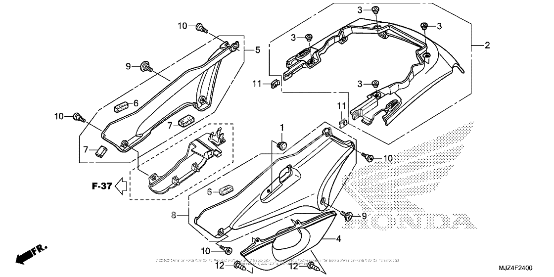 Side cover + rear cowl