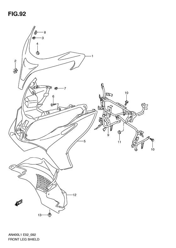 Front leg shield              

                  An400l1 e19