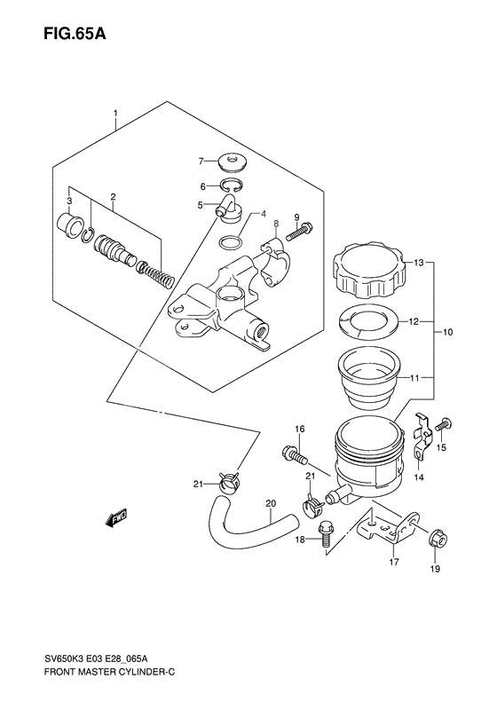 Front master cylinder              

                  Sv650sak7