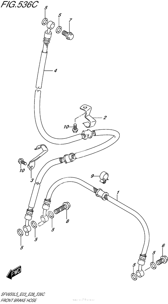 Front Brake Hose (Sfv650L5 E33)