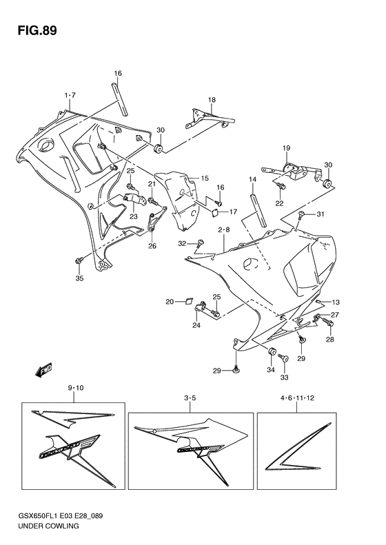 Under cowling              

                  Gsx650fl1 e28