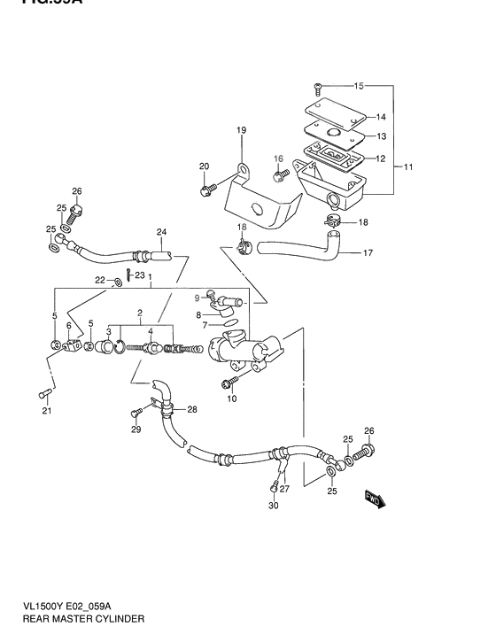 Rear master cylinder              

                  Model k2/k3/k4