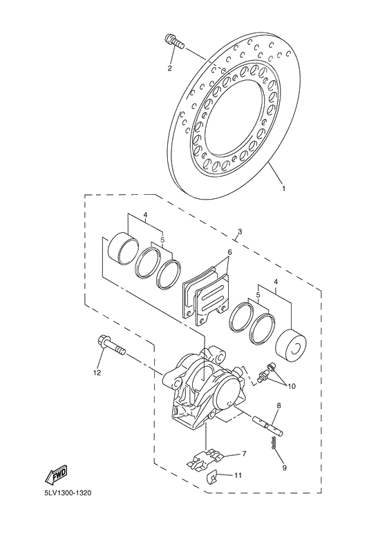 Hinterrad bremssattel