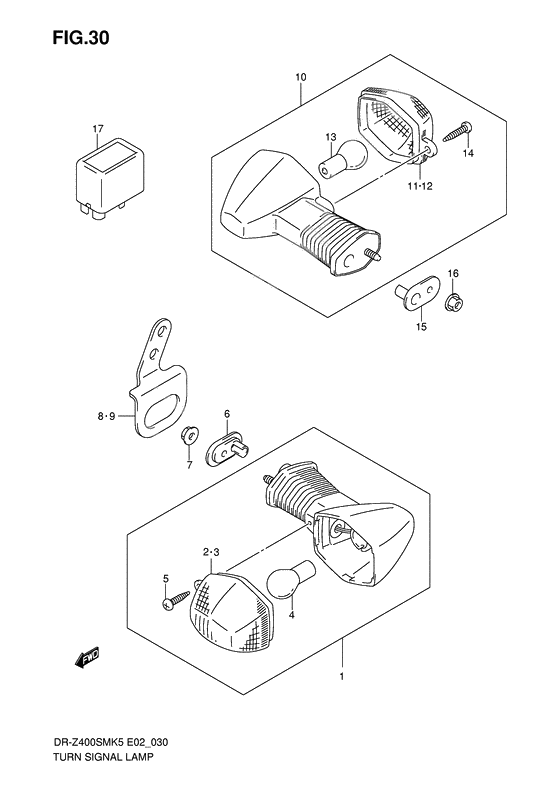 Turnsignal front & rear lamp              

                  Model k5