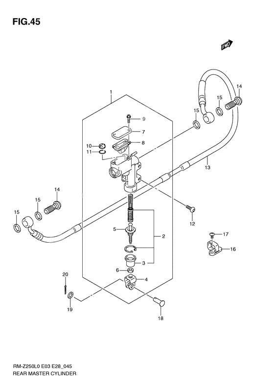 Rear master cylinder