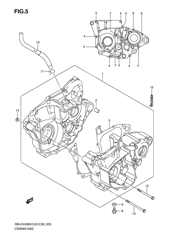 Crankcase              

                  Rm-z450k8/k9/l0