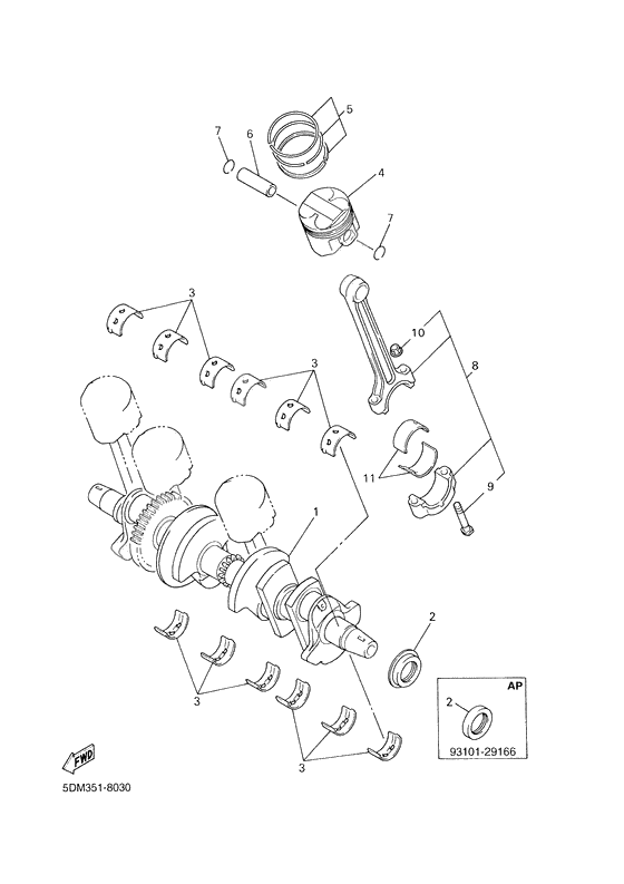 Crankshaft. piston