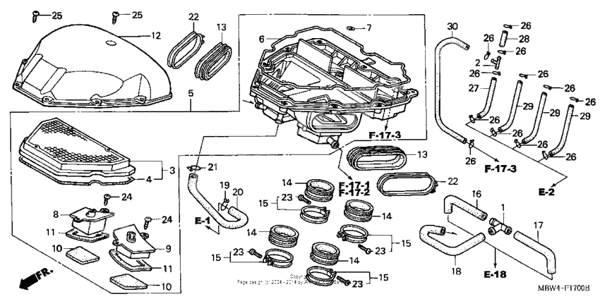 Air cleaner ('99-'00)