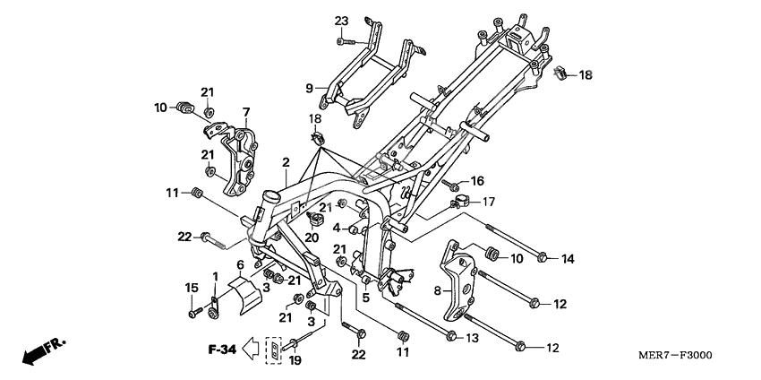 Frame body              

                  CBF600S6/SA6/N6/NA6