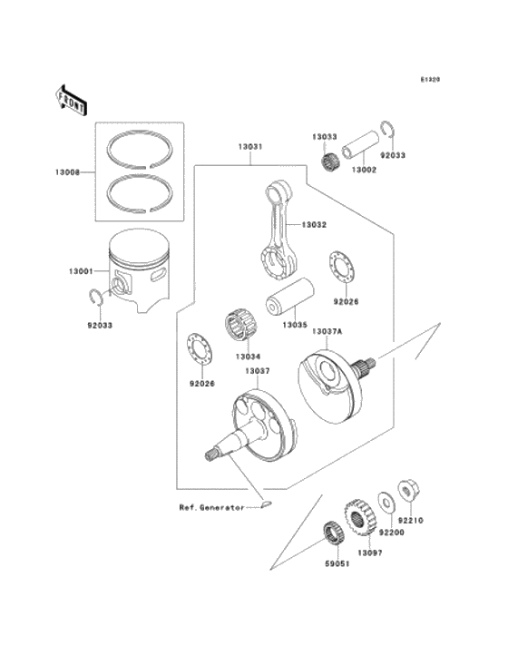 Crankshaft/piston