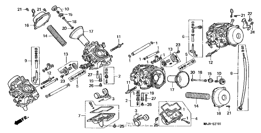 Carburetor + component parts