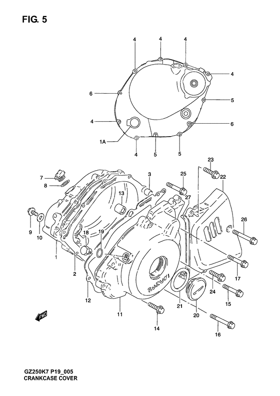 Crankcase cover ass`y (v