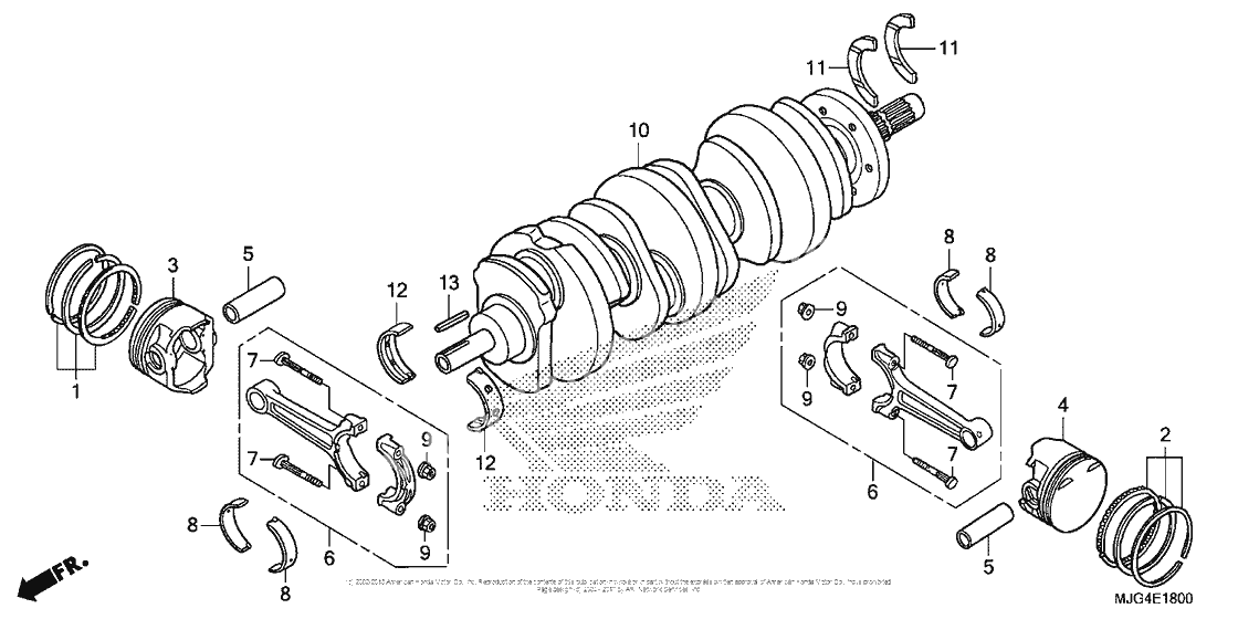 Коленчатый вал & Поршень