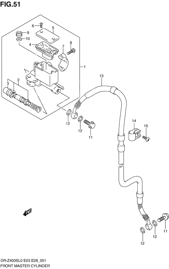 Front master cylinder