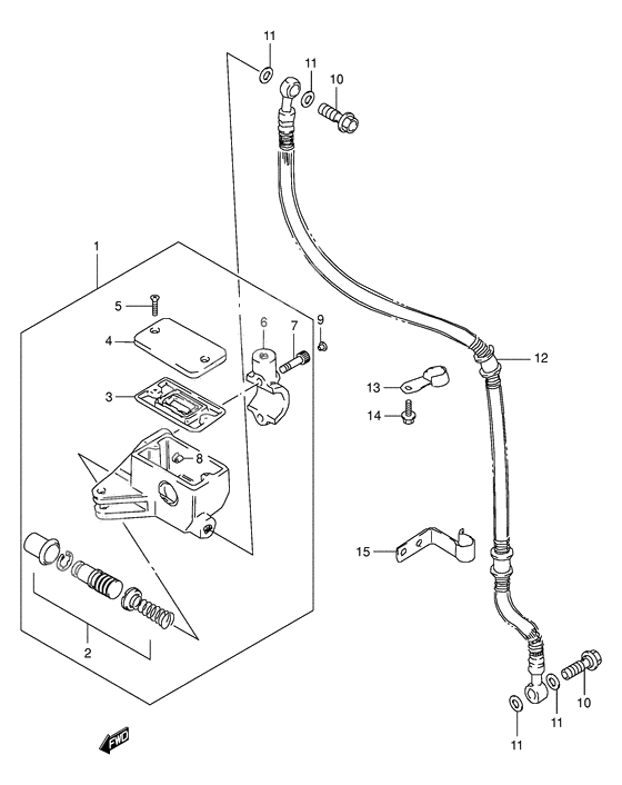 Front master cylinder