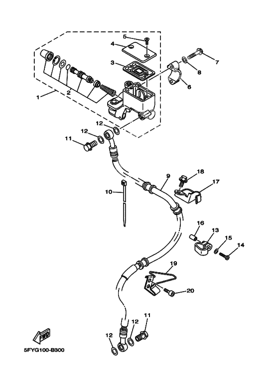 Front master cylinder