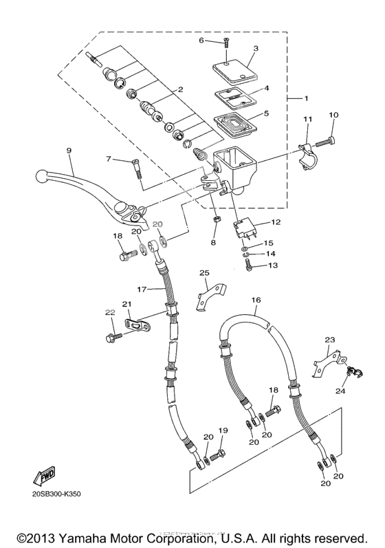 Front master cylinder