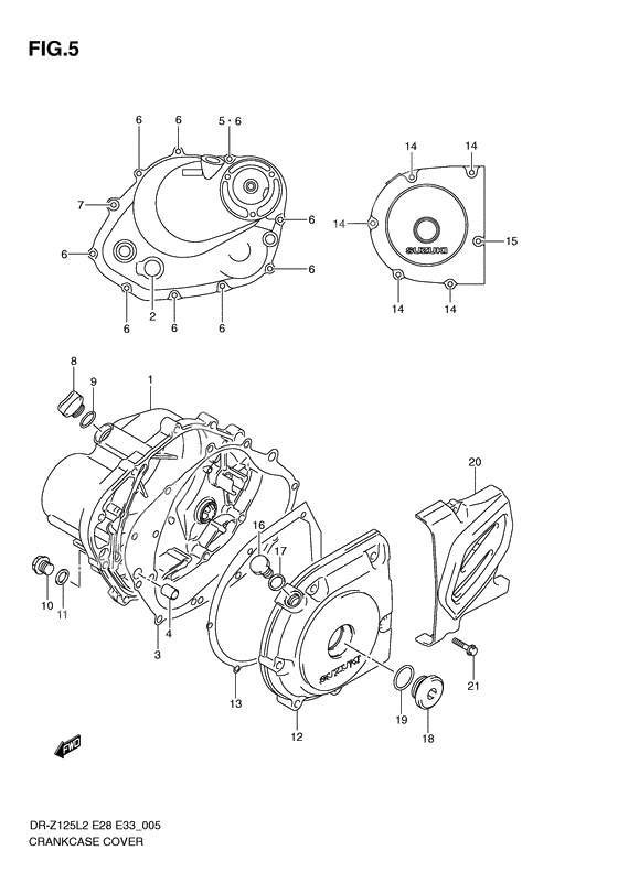 Crankcase cover ass`y (v
