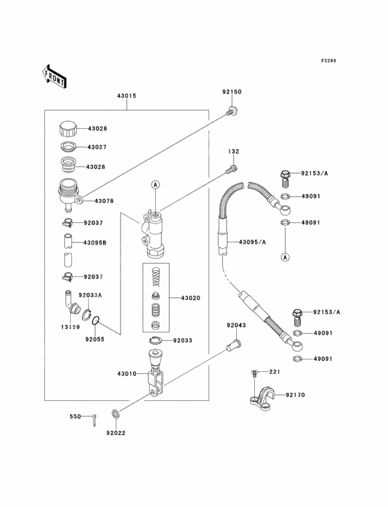 Rear master cylinder