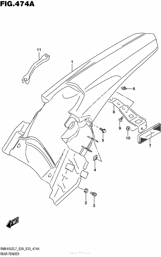 Rear Fender (Rmx450Zl7 E28)