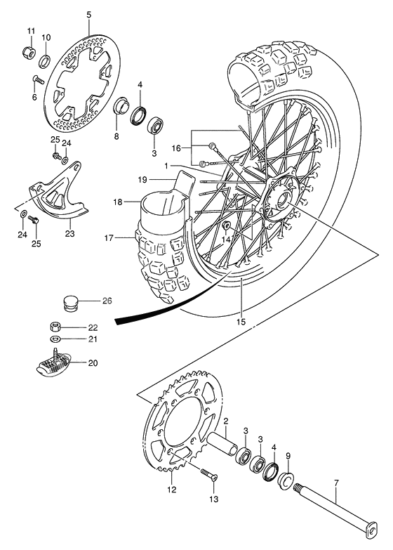 Rear wheel complete assy              

                  Model k5