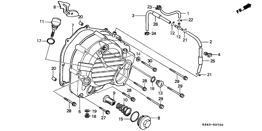 Right crankcase cover