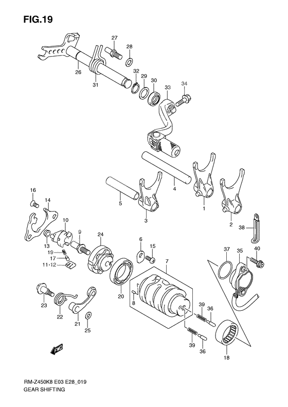 Gear shifting              

                  Rm-z450k8/k9/l0