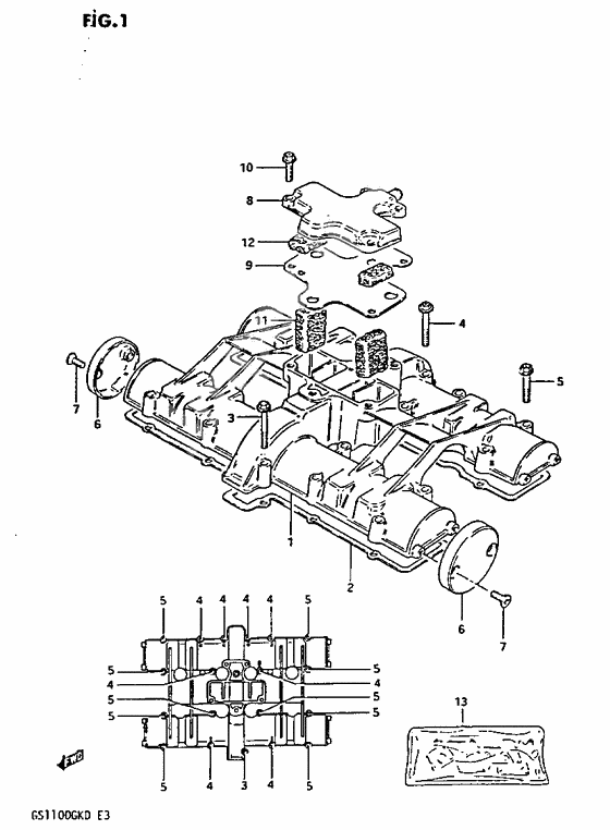 Cylinder head cover              

                  Gs1100gkz/gk2