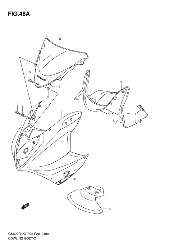 Cowling body              

                  Gs500fhk8