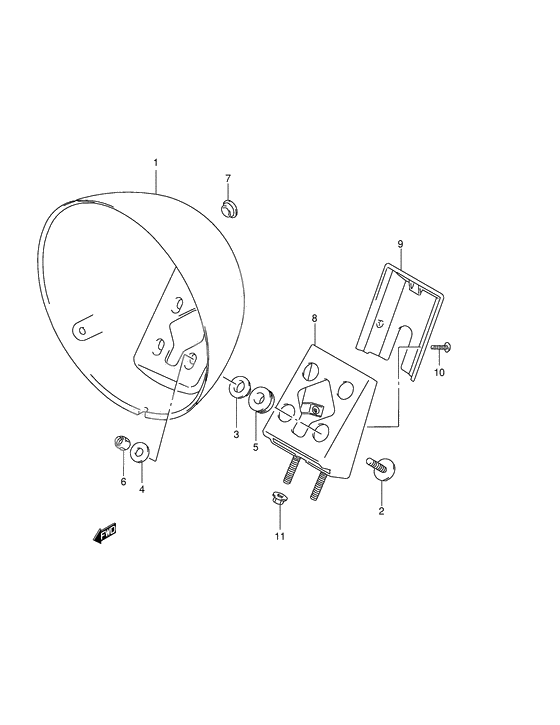 Headlamp housing