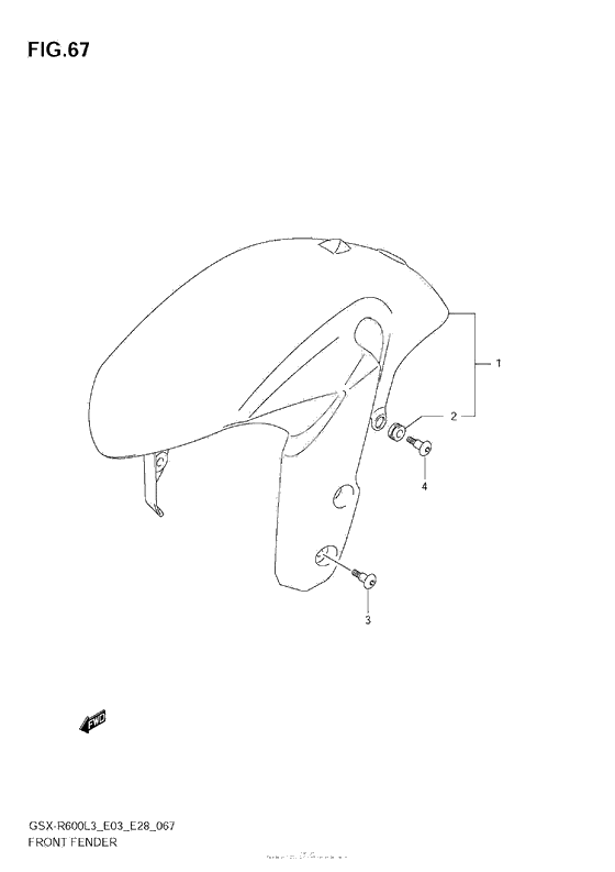 Переднее крыло (Gsx-R600L3 E03)