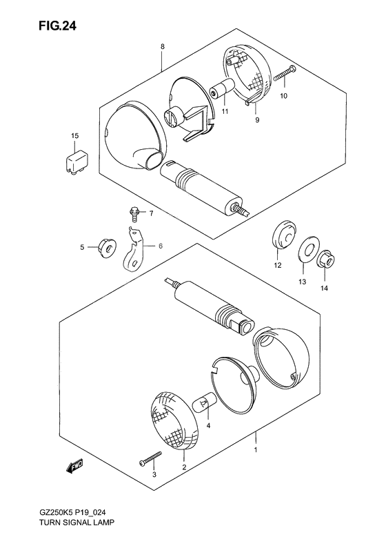 Turnsignal front & rear lamp