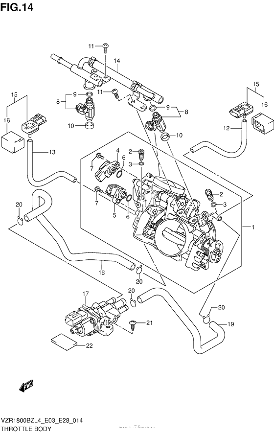 Throttle Body (Vzr1800Bzl4 E28)