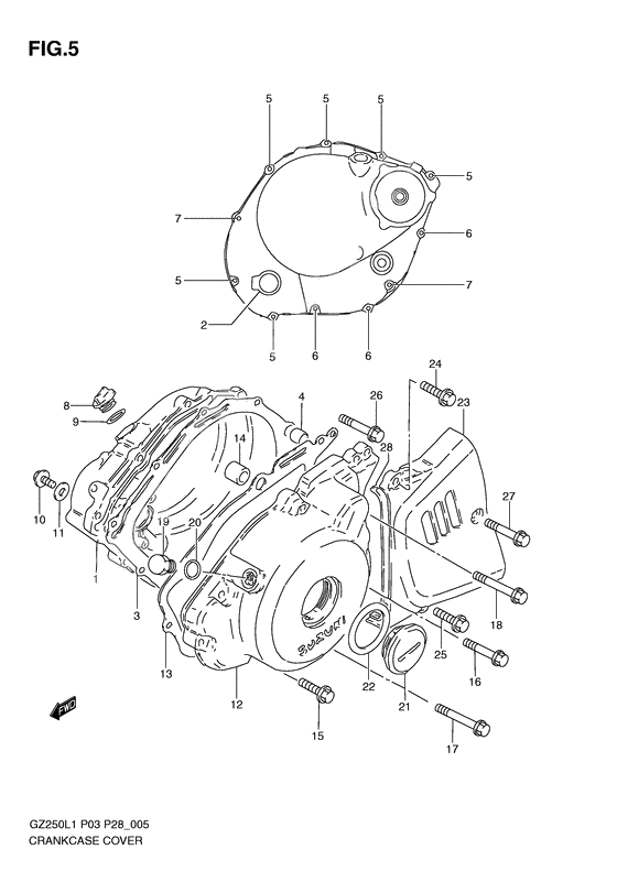 Crankcase cover ass`y (v