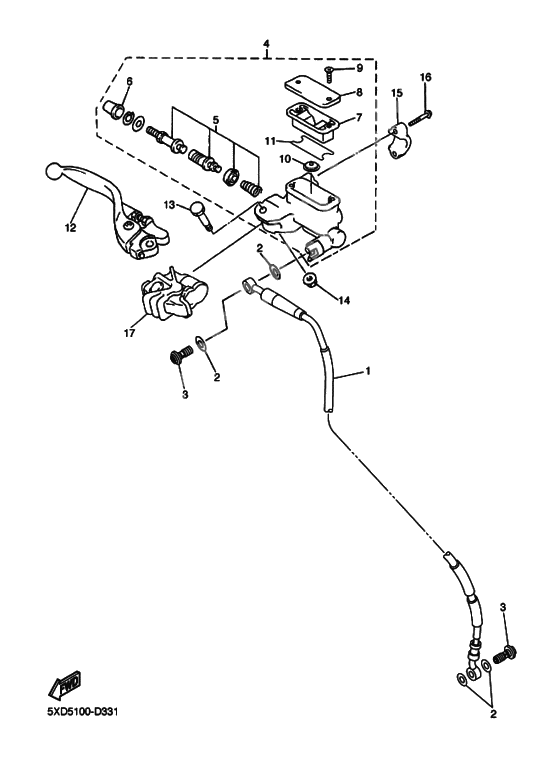 Front master cylinder