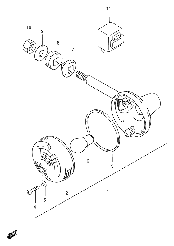 Turnsignal front & rear lamp              

                  Model y