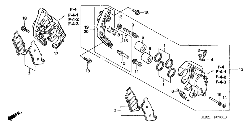 Front brake caliper