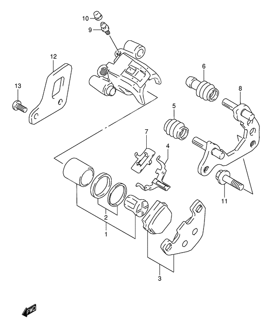 Rear caliper