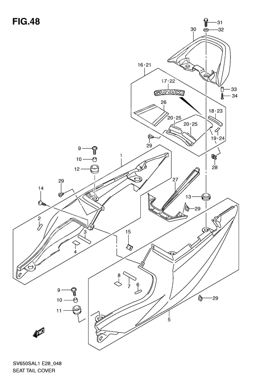 Seat tail cover