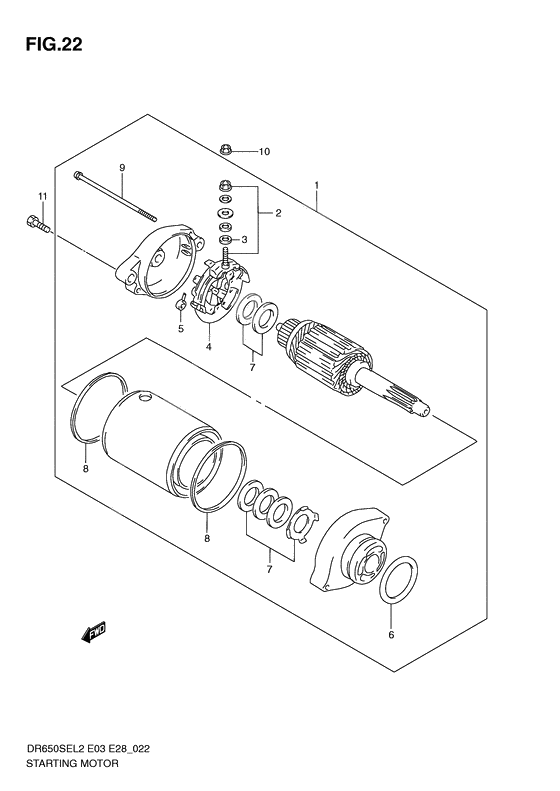 Starting motor