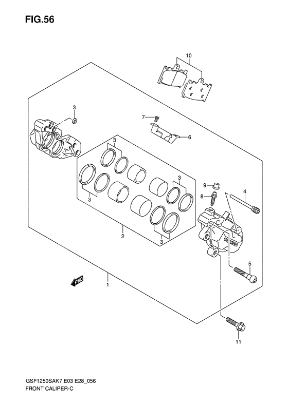 Front caliper