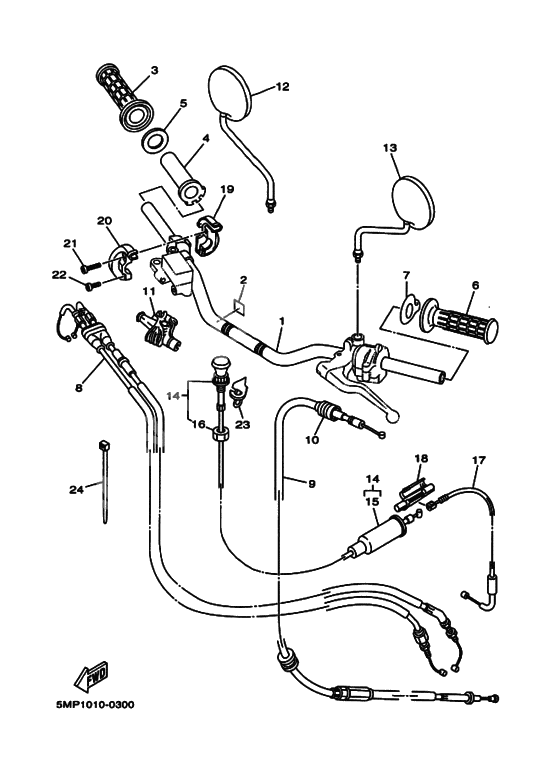Steering Handle, Cable
