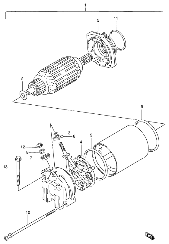 Starting motor