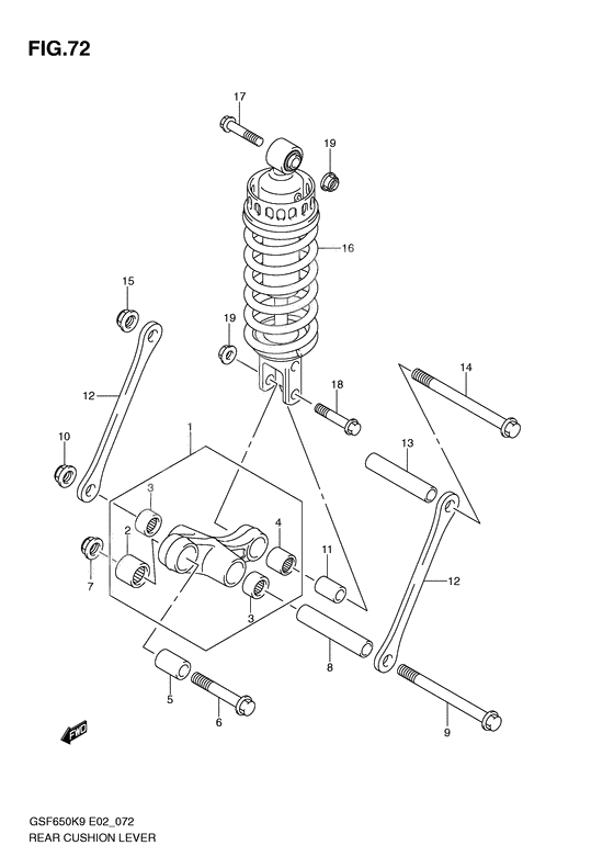 Rear cushion lever