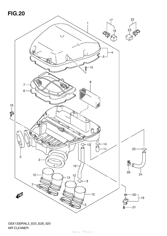 Воздушный фильтр (Gsx1300Ral3 E28)