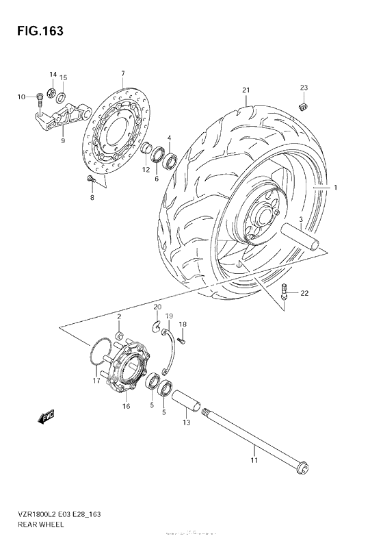 Заднее колесо (Vzr1800 L2 E03)